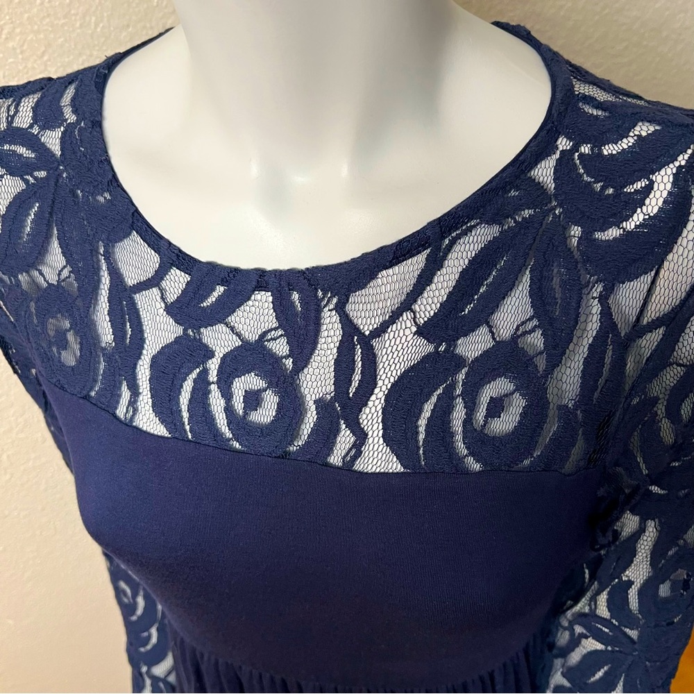 Pink Blush Navy Blue Lace Maxi Dress - Picture 10 of 16